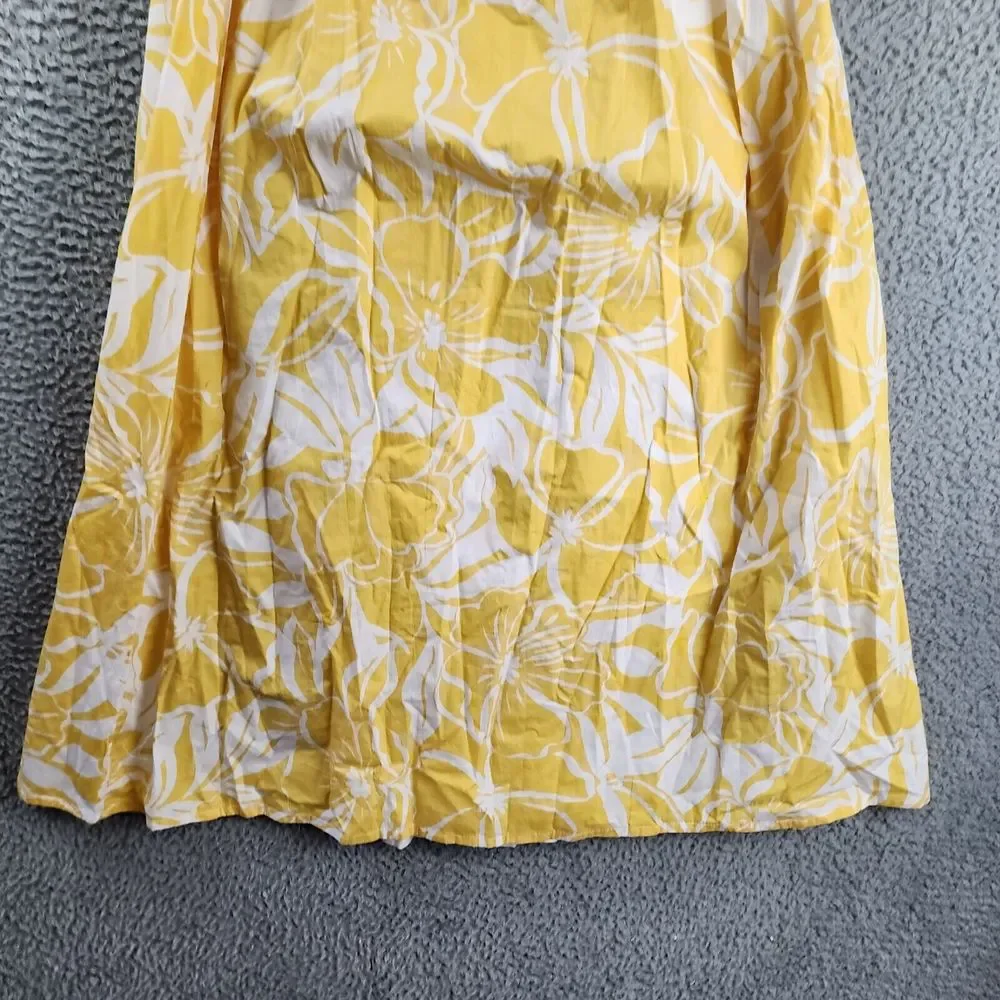 Faithfull the Brand Kiera Skirt Women's 4 Marigold Smocked Waist Band - Picture 13 of 15